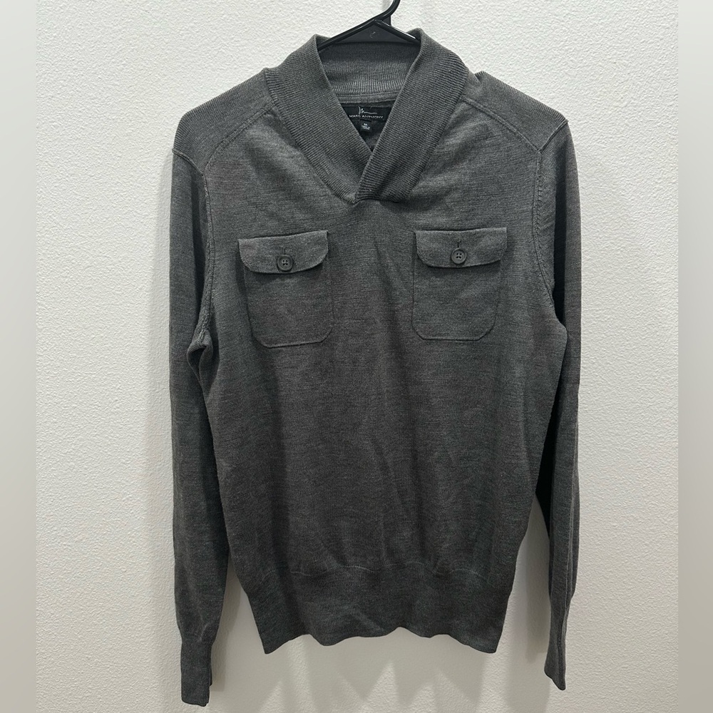 Marc Anthony Gray merino wool blend sweater men’s medium